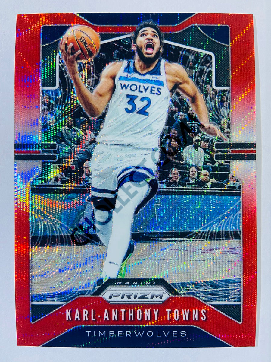 Karl-Anthony Towns - Minnesota Timberwolves 2018-19 Panini Prizm Ruby Wave Parallel #161