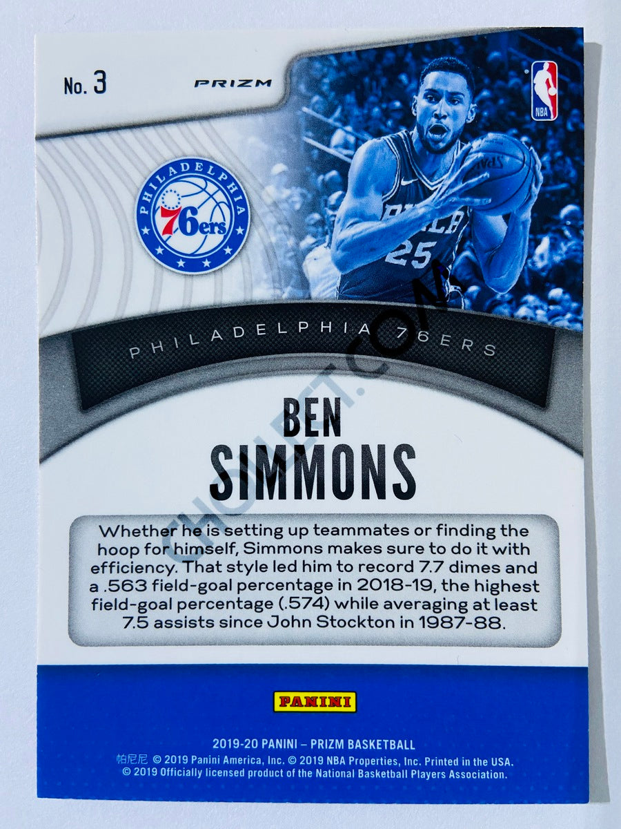 Ben Simmons - Philadelphia 76ers 2019-20 Panini Prizm Dominance Silver Parallel #3