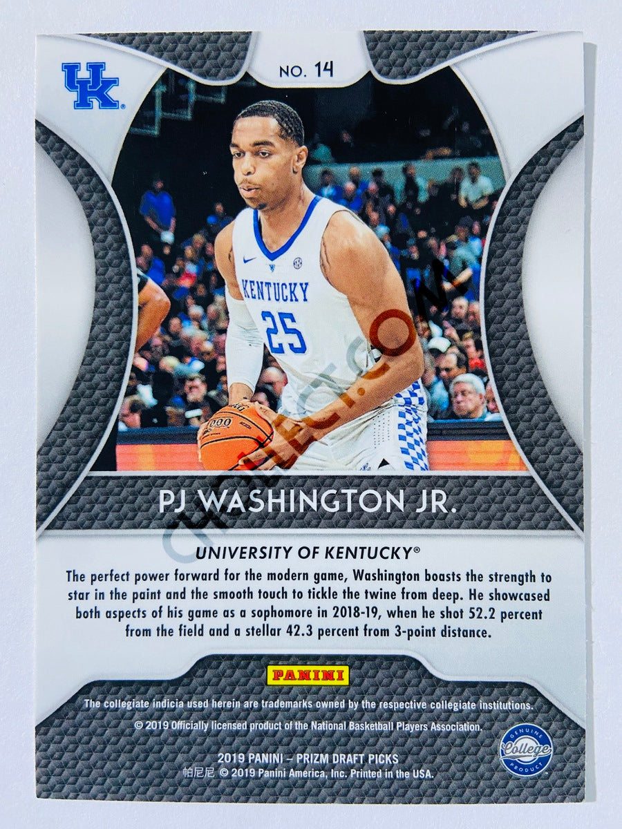 PJ Washington Jr. - University of Kentucky 2019-20 Panini Prizm Draft Picks RC Rookie #14