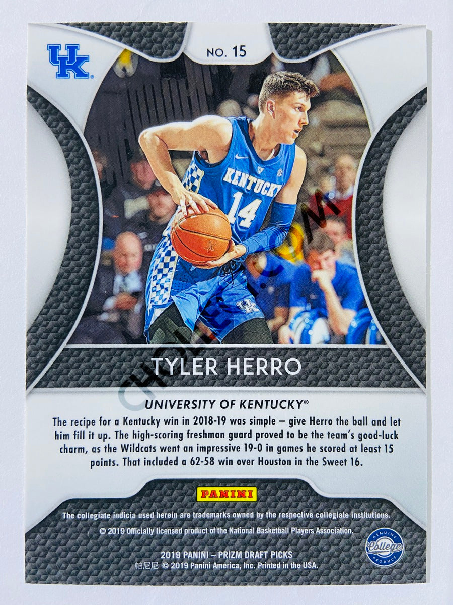 Tyler Herro - University of Kentucky 2019-20 Panini Prizm Draft Picks RC Rookie #15