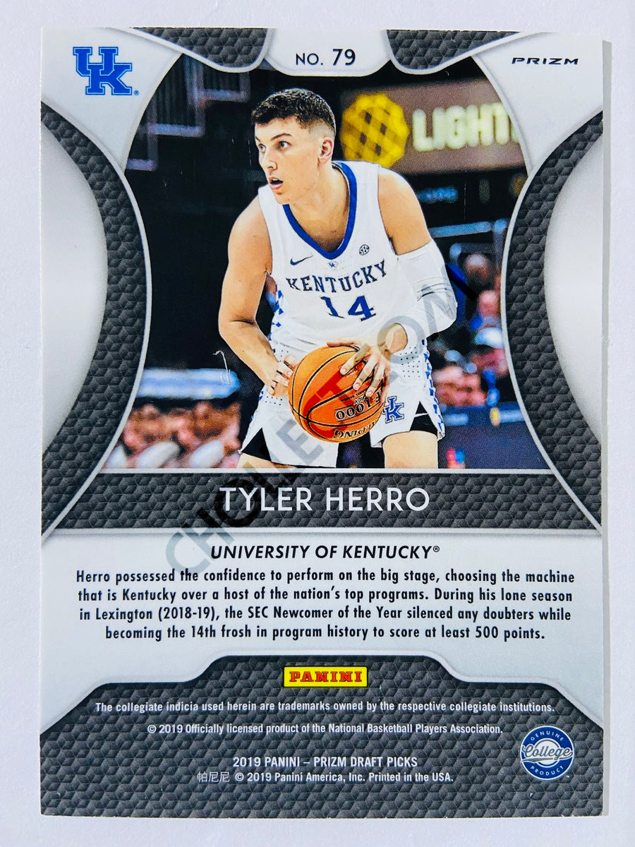 Tyler Herro - University of Kentucky 2019-20 Panini Prizm Draft Picks Silver Parallel RC Rookie #79