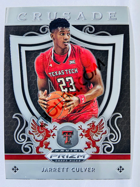 Jarrett Culver - Texas Tech University 2019-20 Panini Prizm Draft Picks Crusade Rookie Card #83