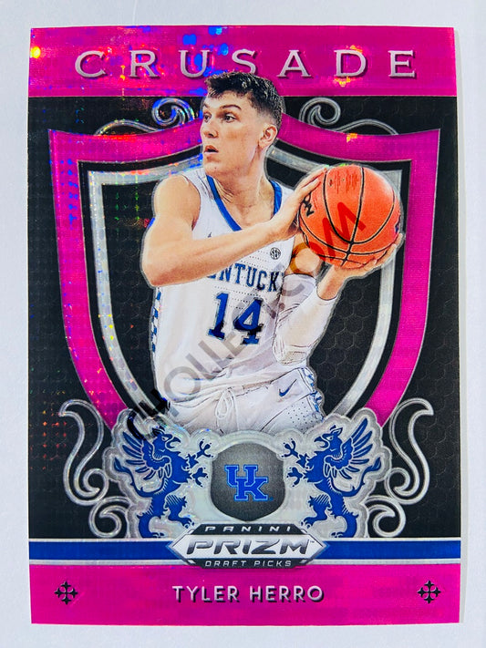 Tyler Herro - University of Kentucky 2019-20 Panini Prizm Draft Picks Crusade Pink Pulsar Rookie #75