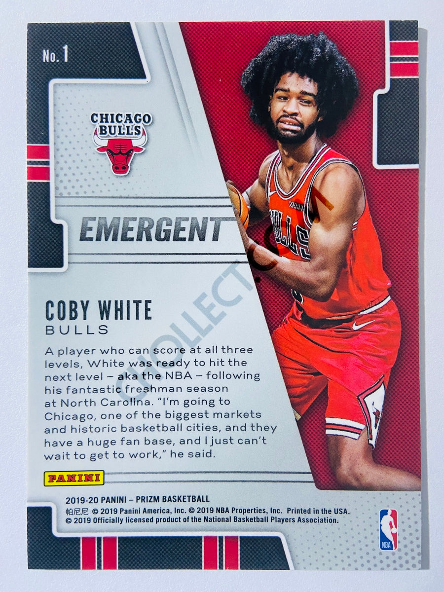 Coby White - Chicago Bulls 2019-20 Panini Prizm Emergent Rookie Card #1