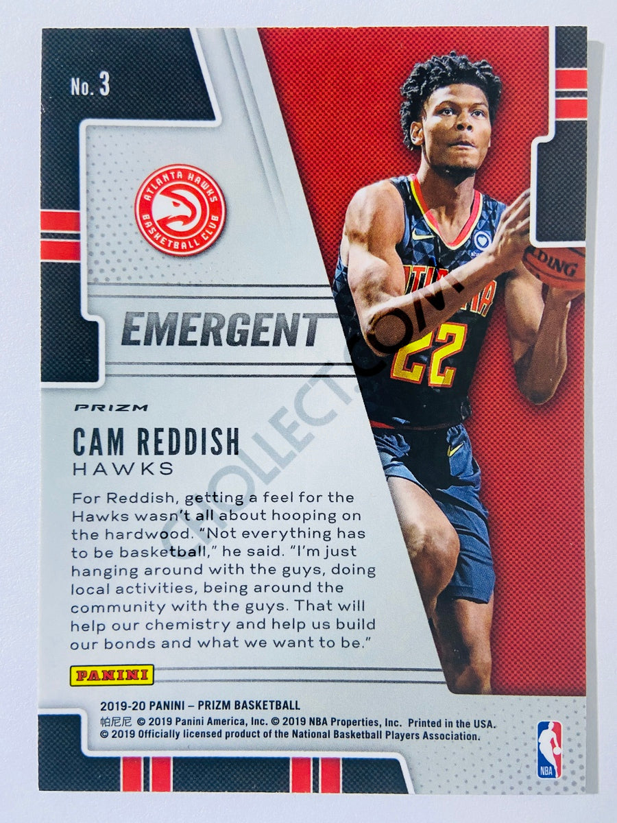 Cam Reddish - Atlanta Hawks 2019-20 Panini Prizm Emergent Silver Parallel Rookie Card #3