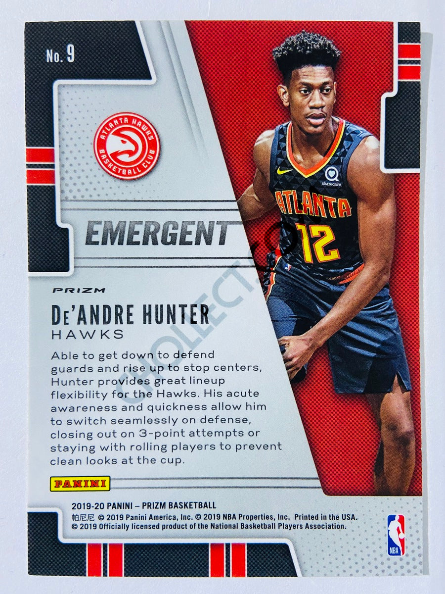 De'Andre Hunter - Atlanta Hawks 2019-20 Panini Prizm Emergent Silver Parallel RC Rookie #9