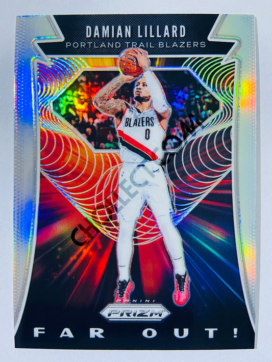 Damian Lillard - Portland Trail Blazers 2019-20 Panini Prizm Far Out Silver Parallel #15