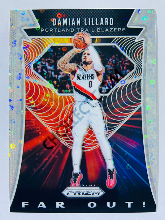 Damian Lillard - Portland Trail Blazers 2019-20 Panini Prizm Far Out Disco Parallel #15