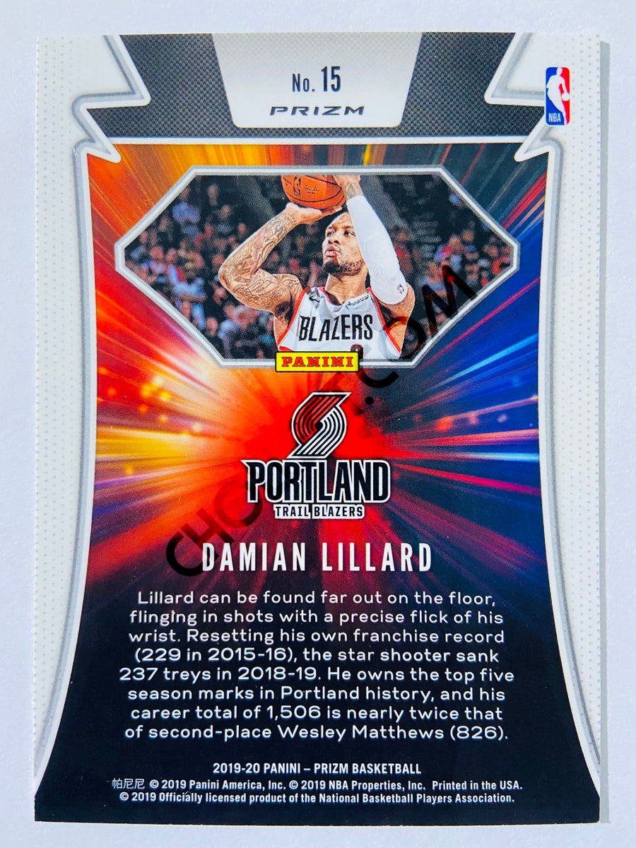 Damian Lillard - Portland Trail Blazers 2019-20 Panini Prizm Far Out Disco Parallel #15