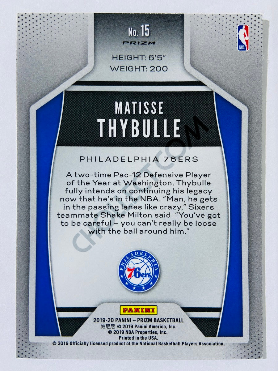 Matisse Thybulle - Philadelphia 76ers 2019-20 Panini Prizm Instant Impact Silver Parallel RC Rookie #15