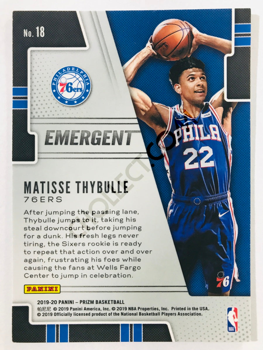 Matisse Thybulle - Philadelphia 76ers 2019-20 Panini Prizm Emergent Insert #18