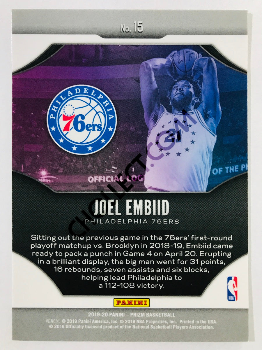 Joel Embiid - Philadelphia 76ers 2019-20 Panini Prizm Fireworks Insert #15