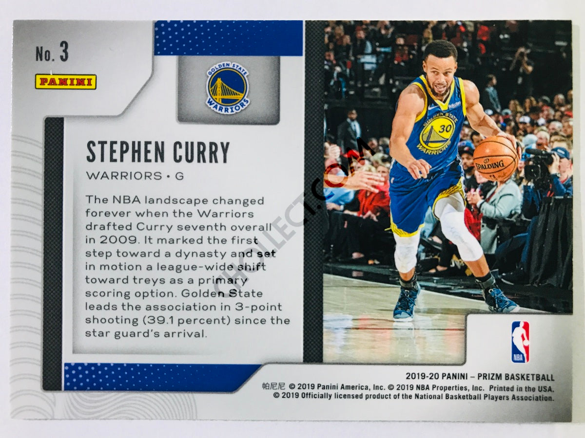 Stephen Curry - Golden State Warriors 2019-20 Panini Prizm Widescreen Insert #3