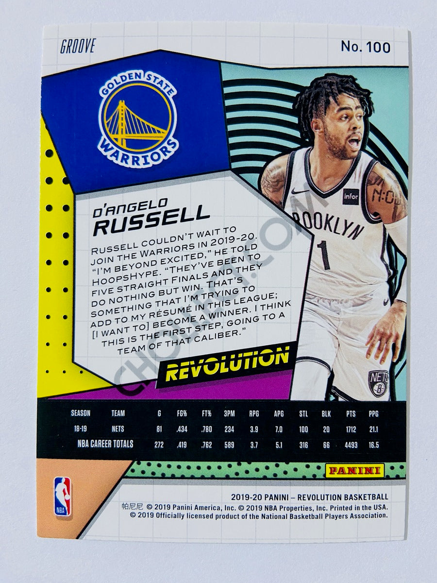 D'Angelo Russell – Golden State Warriors 2019-20 Panini Revolution Groove Parallel #100