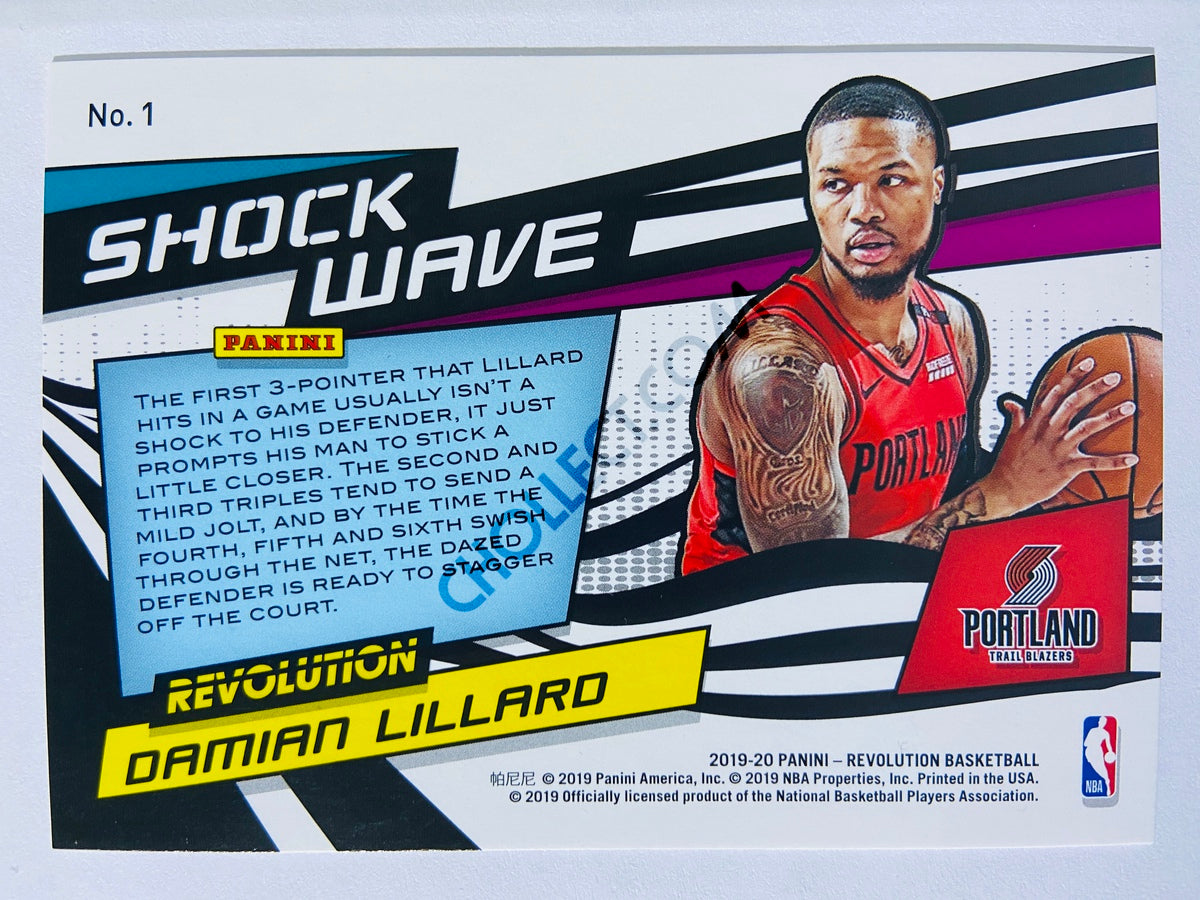 Damian Lillard - Portland Trail Blazers 2019-20 Panini Revolution Shock Wave #1