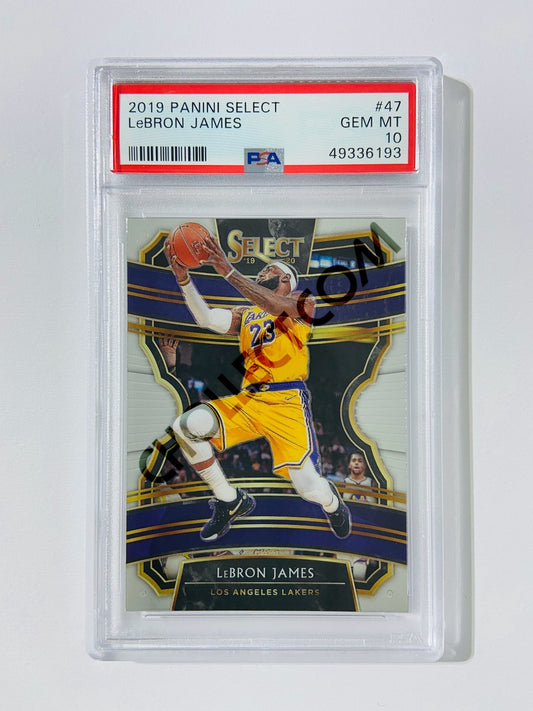 LeBron James - Los Angeles Lakers 2019-20 Panini Select Concourse Level #47 [PSA 10] SN: 49336193