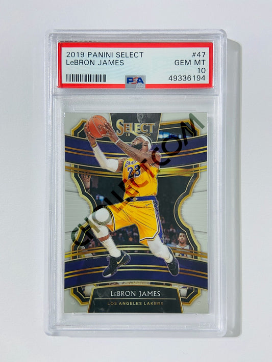 LeBron James - Los Angeles Lakers 2019-20 Panini Select Concourse Level #47 [PSA 10] SN: 49336194