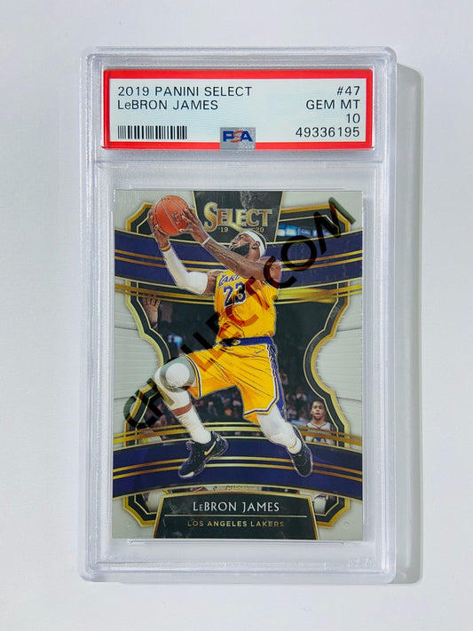 LeBron James - Los Angeles Lakers 2019-20 Panini Select Concourse Level #47 [PSA 10] SN: 49336195