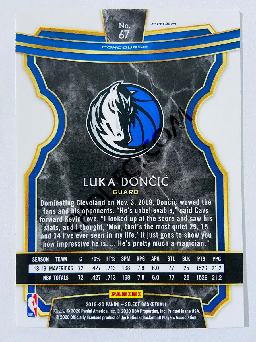 Luka Doncic - Dallas Mavericks 2019-20 Panini Select Concourse Level Silver Prizm Parallel #67