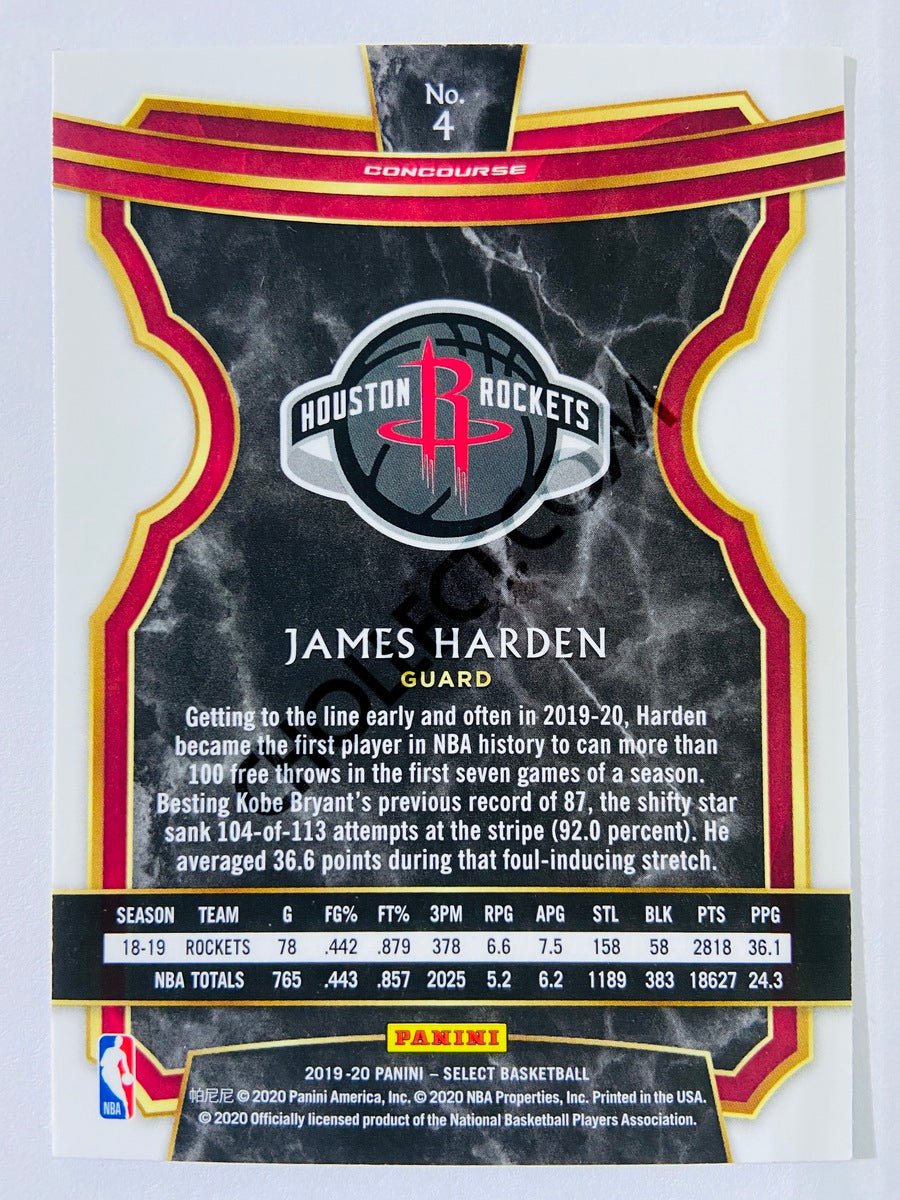 James Harden - Houston Rockets 2019-20 Panini Select Concourse #4