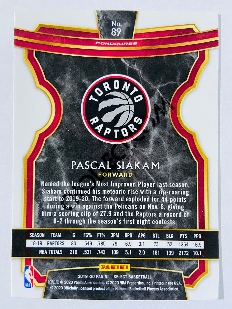 Pascal Siakam - Toronto Raptors 2019-20 Panini Select Concourse Level #89