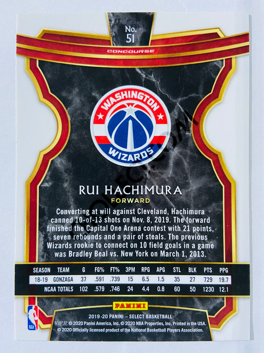 Rui Hachimura - Washington Wizards 2019-20 Panini Select Concourse Level RC Rookie #51