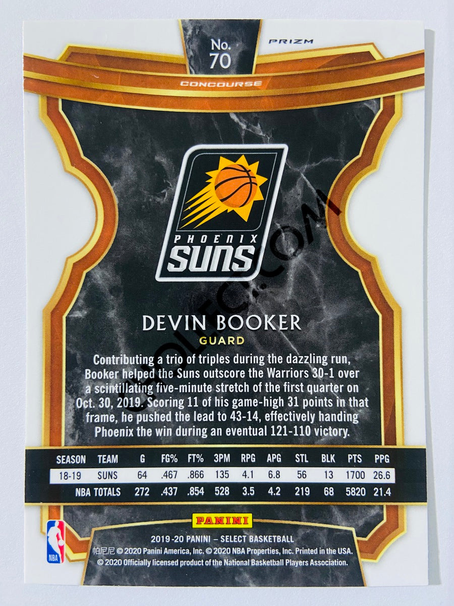 Devin Booker - Phoenix Suns 2019-20 Panini Select Concourse Silver Parallel #70