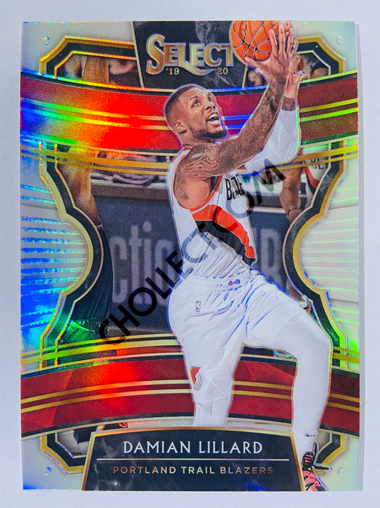 Damian Lillard - Portland Trail Blazers 2019-20 Panini Select Concourse Silver Parallel #78