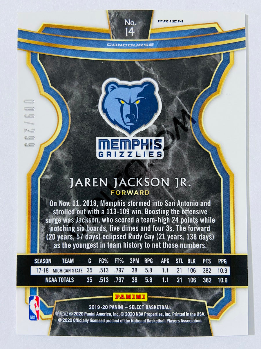 Jaren Jackson Jr. - Memphis Grizzlies 2019-20 Panini Select Concourse Blue Parallel #14 | 009/299