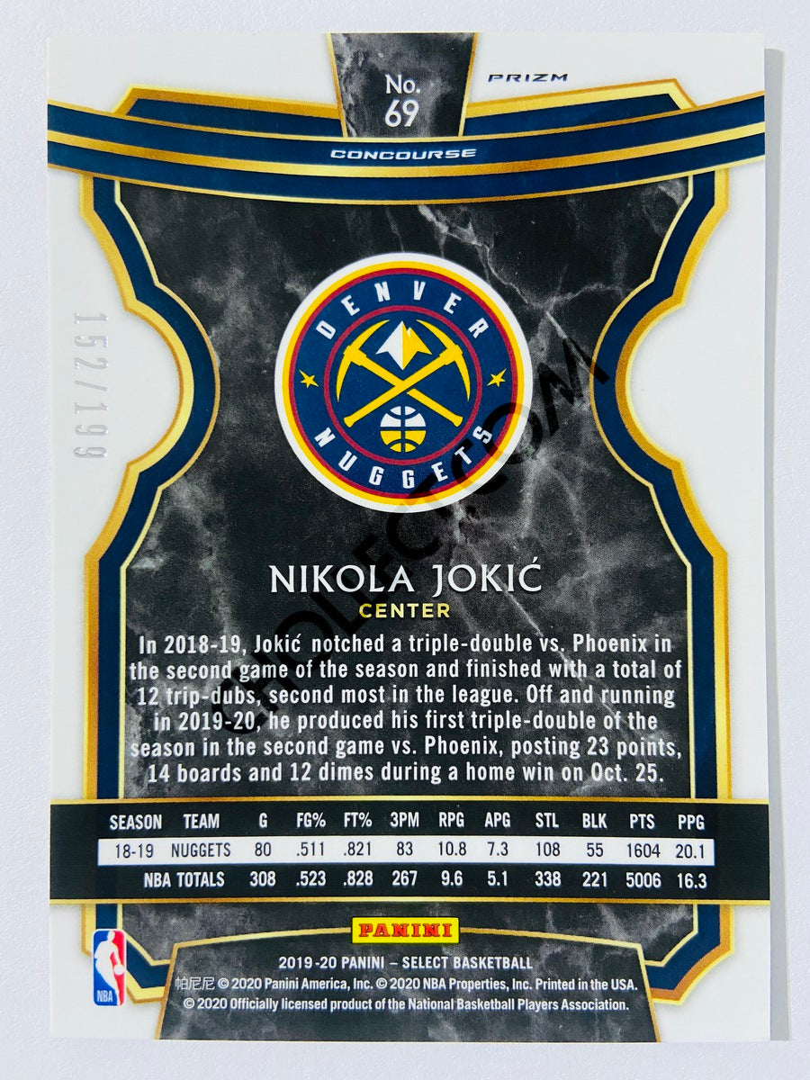 Nikola Jokic - Denver Nuggets 2019-20 Panini Select Concourse Red Prizm Parallel #69 | 152/199