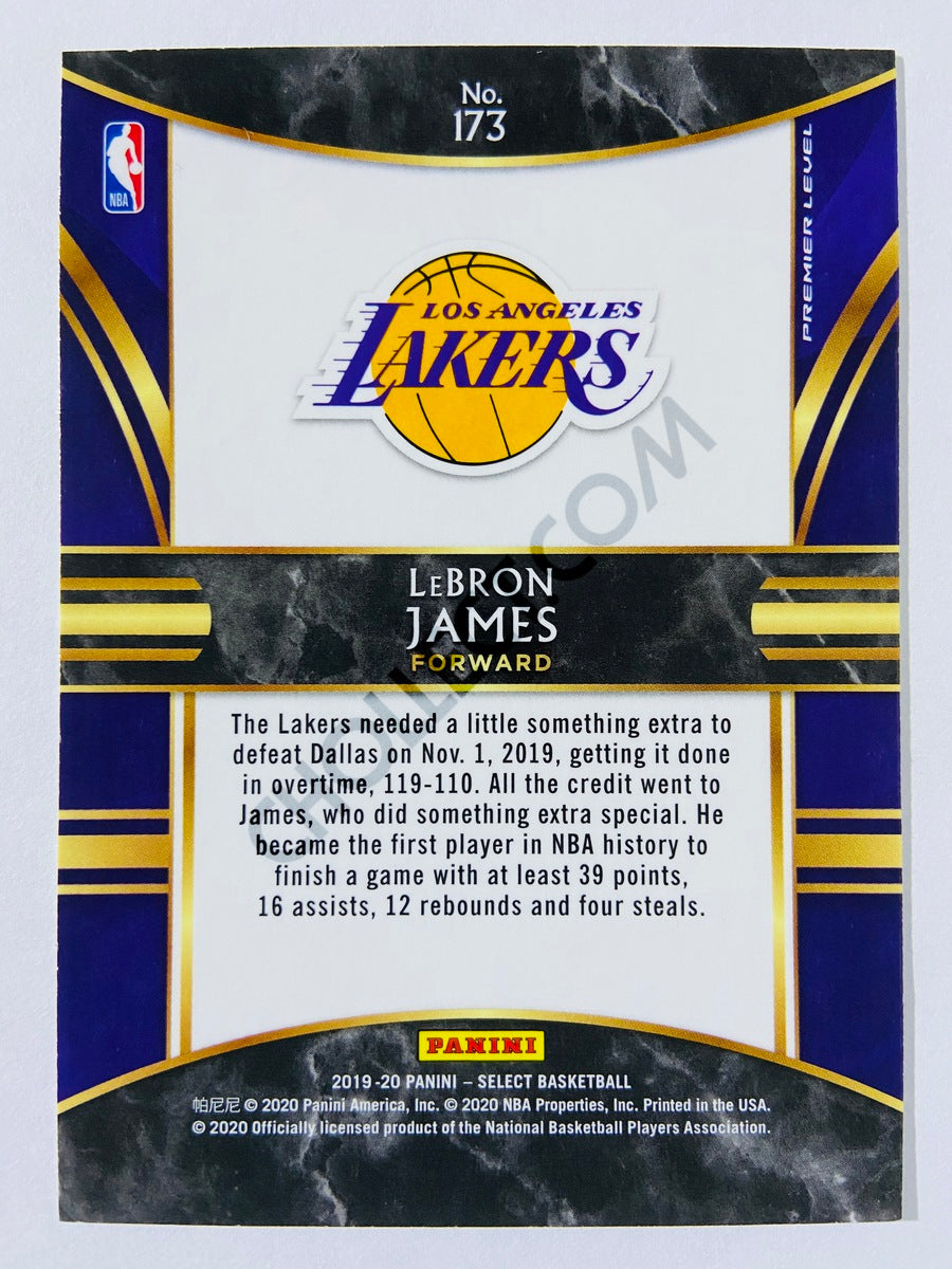 LeBron James - Los Angeles Lakers 2019-20 Panini Select Premier Level #173