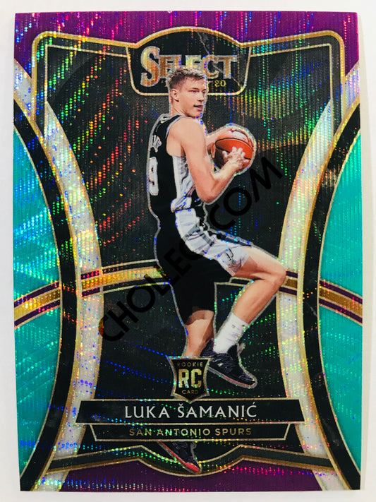 Luka Samanic - San Antonio Spurs 2019-20 Panini Select Premier Tri-Color RC Rookie #105