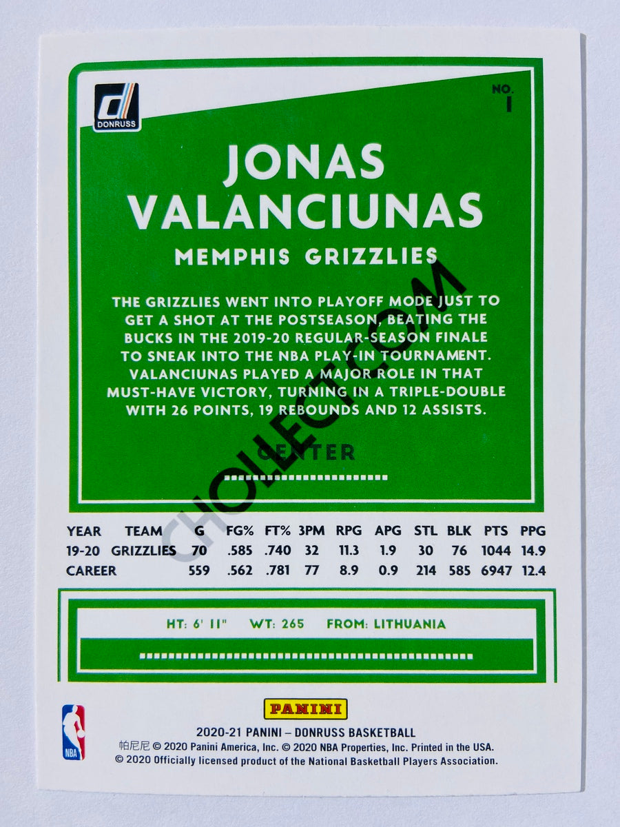 Jonas Valanciunas - Memphis Grizzlies 2020-21 Panini Donruss #1