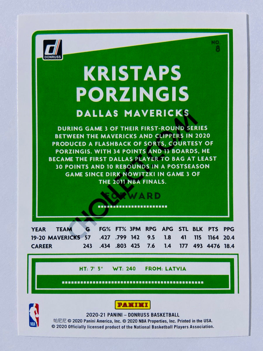 Kristaps Porzingis - Dallas Mavericks 2020-21 Panini Donruss #8