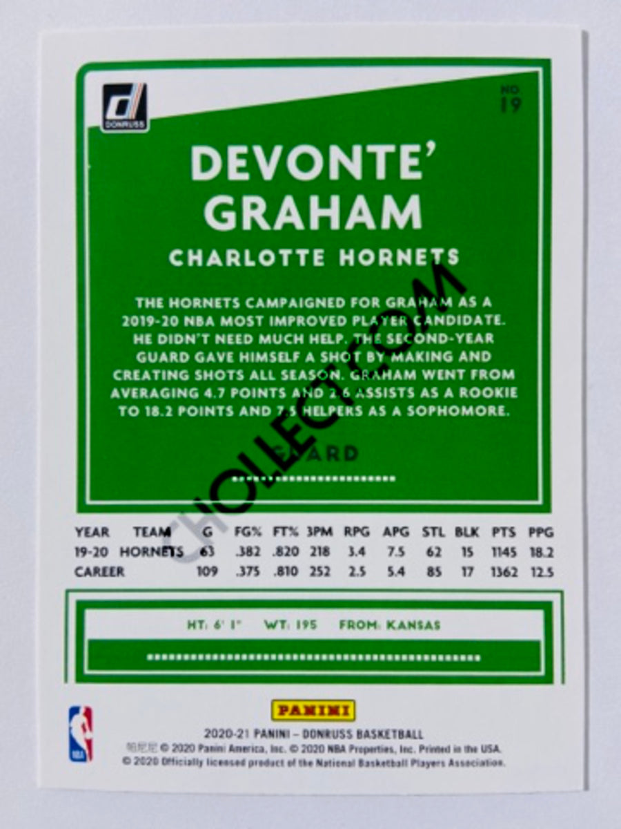 Devonte Graham - Charlotte Hornets 2020-21 Panini Donruss #19