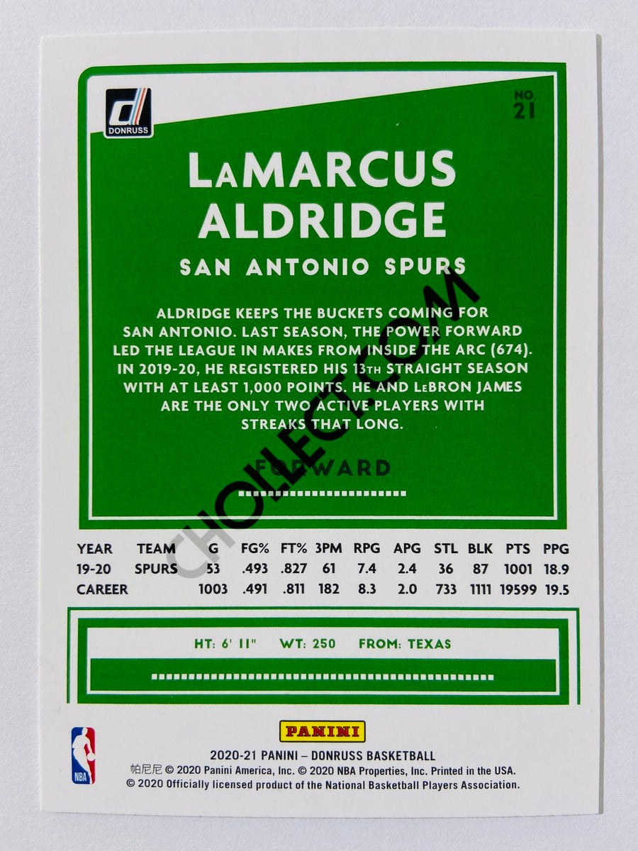 LaMarcus Aldridge - San Antonio Spurs 2020-21 Panini Donruss #21