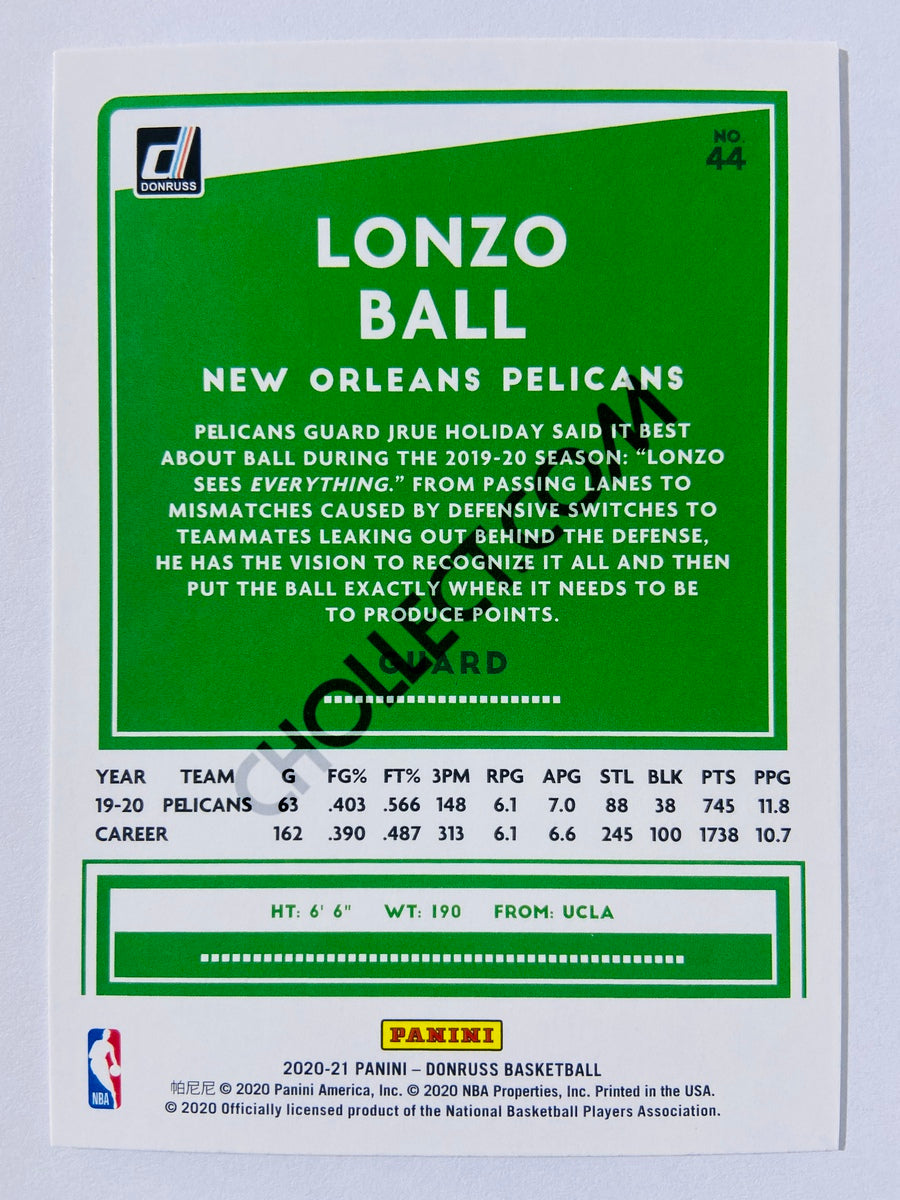 Lonzo Ball - New Orleans Pelicans 2020-21 Panini Donruss #44