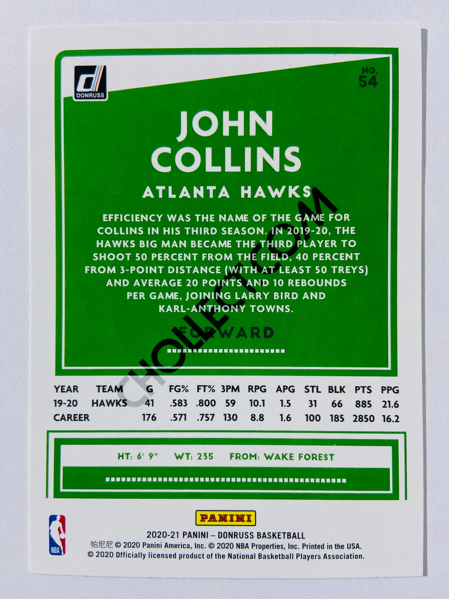 John Collins - Atlanta Hawks 2020-21 Panini Donruss #54