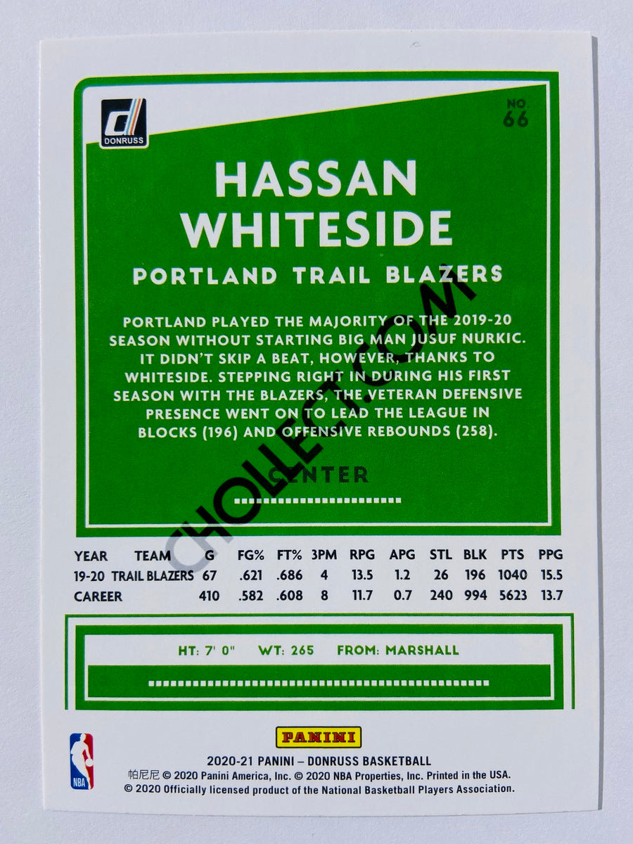 Hassan Whiteside - Portland Trail Blazers 2020-21 Panini Donruss #66