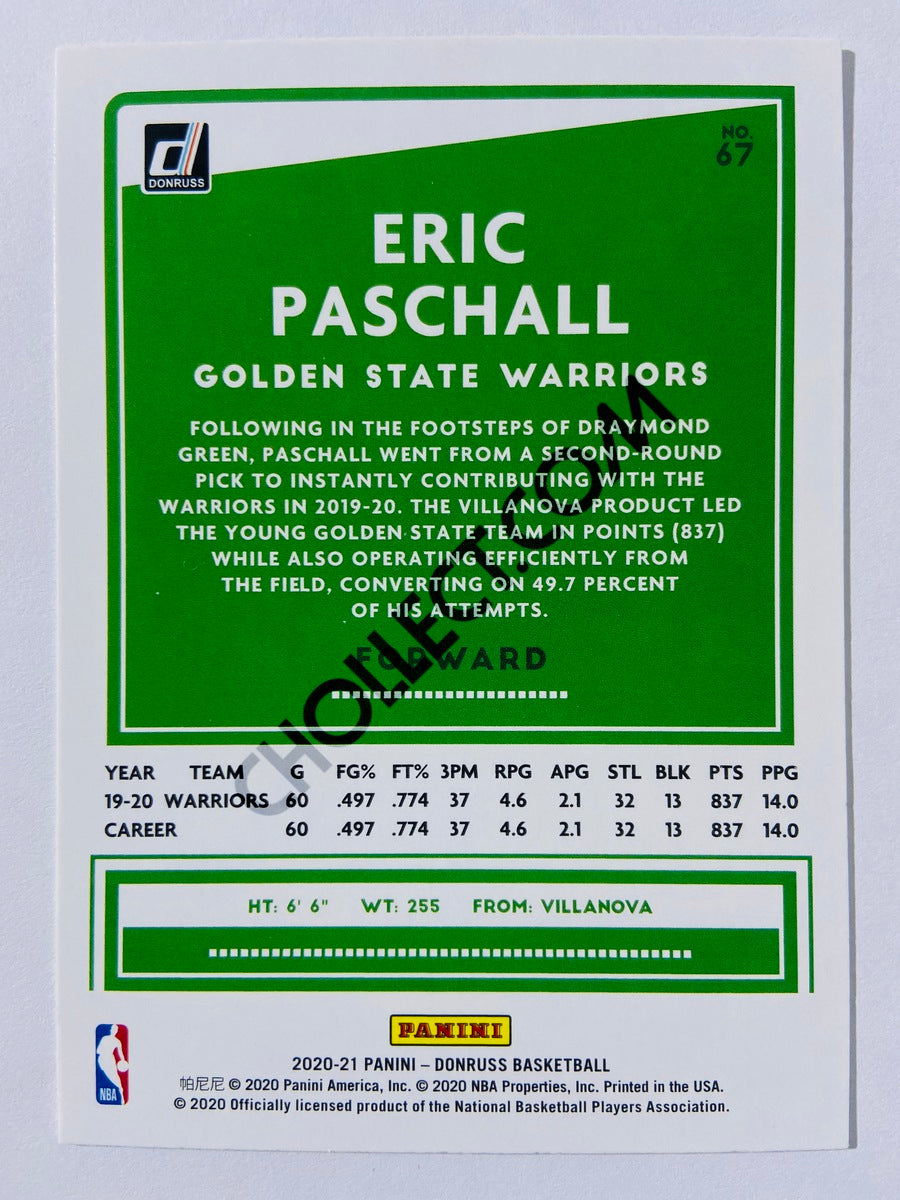 Eric Paschall - Golden State Warriors 2020-21 Panini Donruss #67