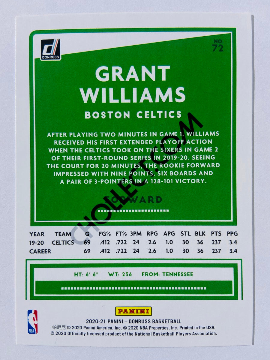 Grant Williams - Boston Celtics 2020-21 Panini Donruss #72