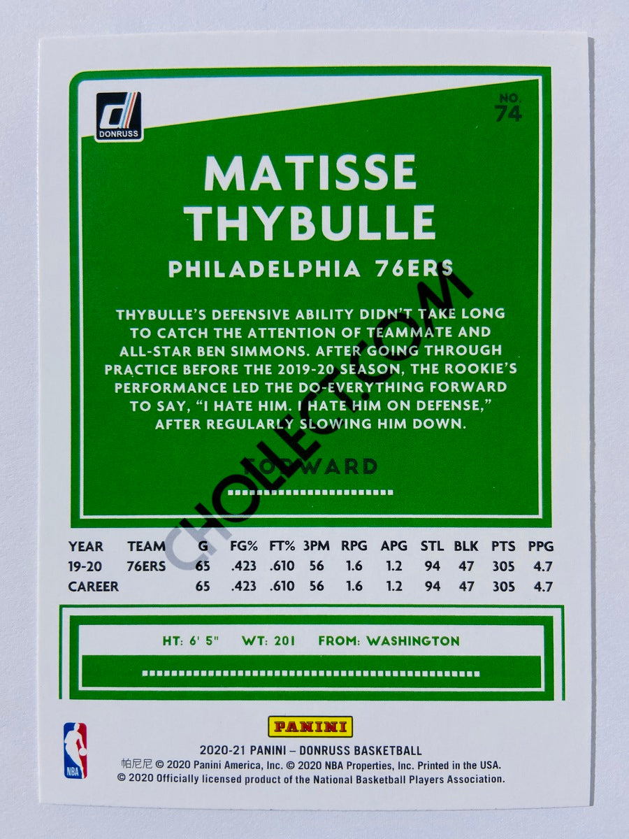 Matisse Thybulle - Philadelphia 76ers 2020-21 Panini Donruss #74