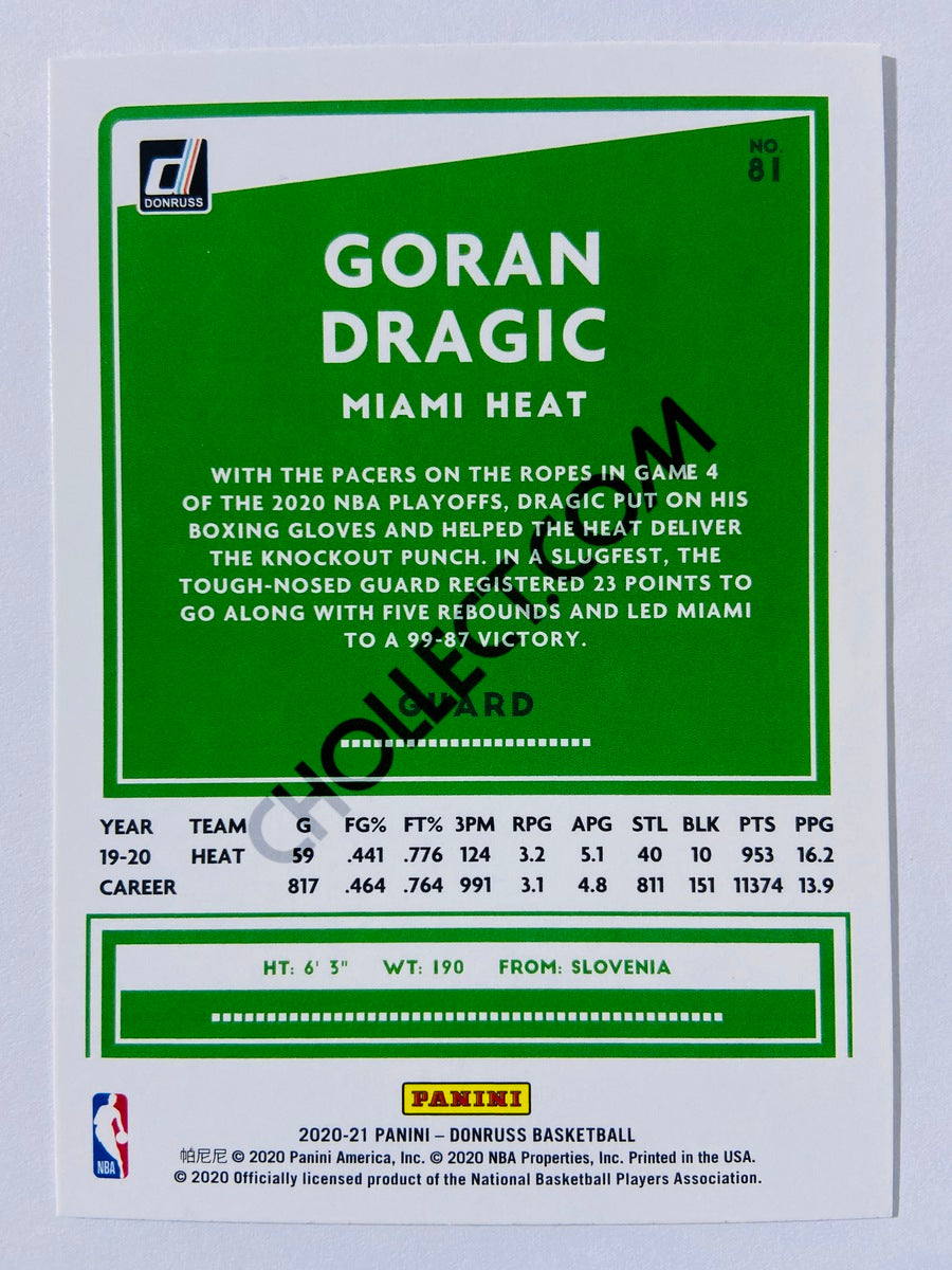 Goran Dragic - Miami Heat 2020-21 Panini Donruss #81