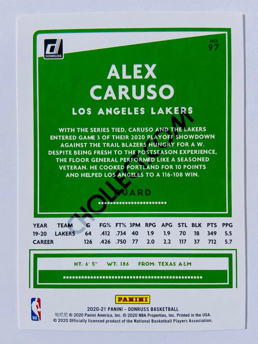 Alex Caruso - Los Angeles Lakers 2020-21 Panini Donruss #97