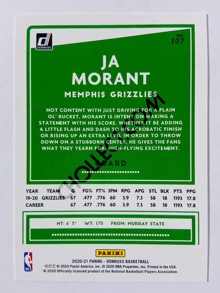 Ja Morant - Memphis Grizzlies 2020-21 Panini Donruss #107