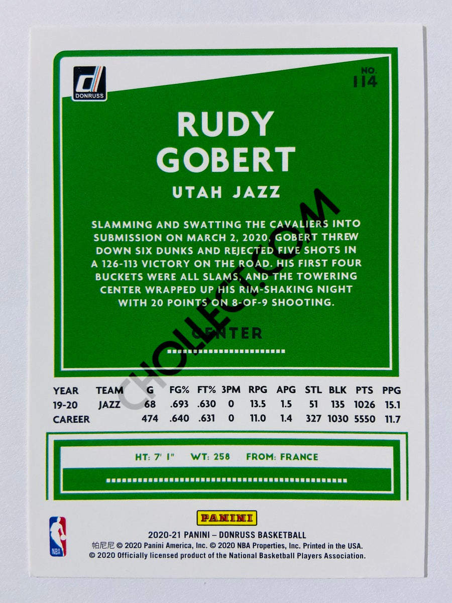 Rudy Gobert - Utah Jazz 2020-21 Panini Donruss #114
