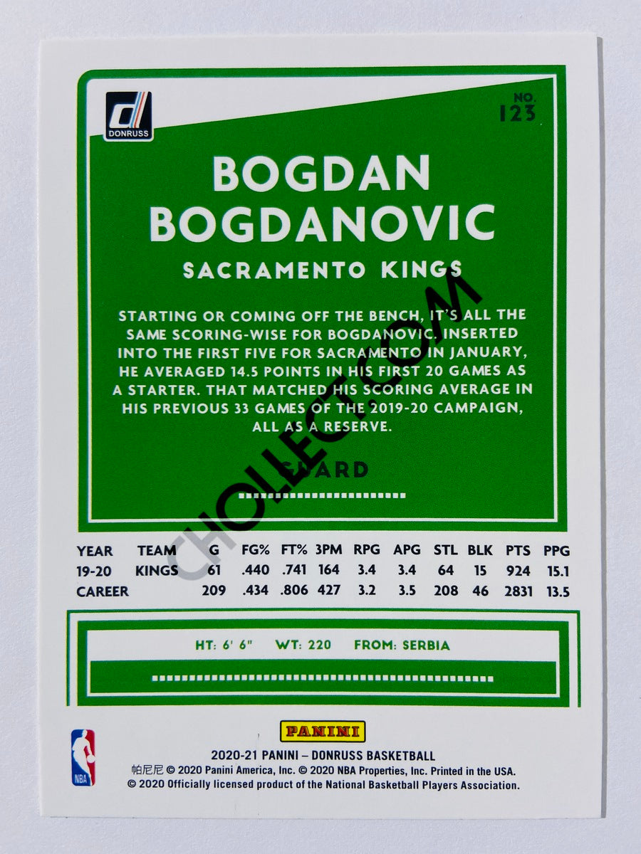 Bogdan Bogdanovic - Sacramento Kings 2020-21 Panini Donruss #123
