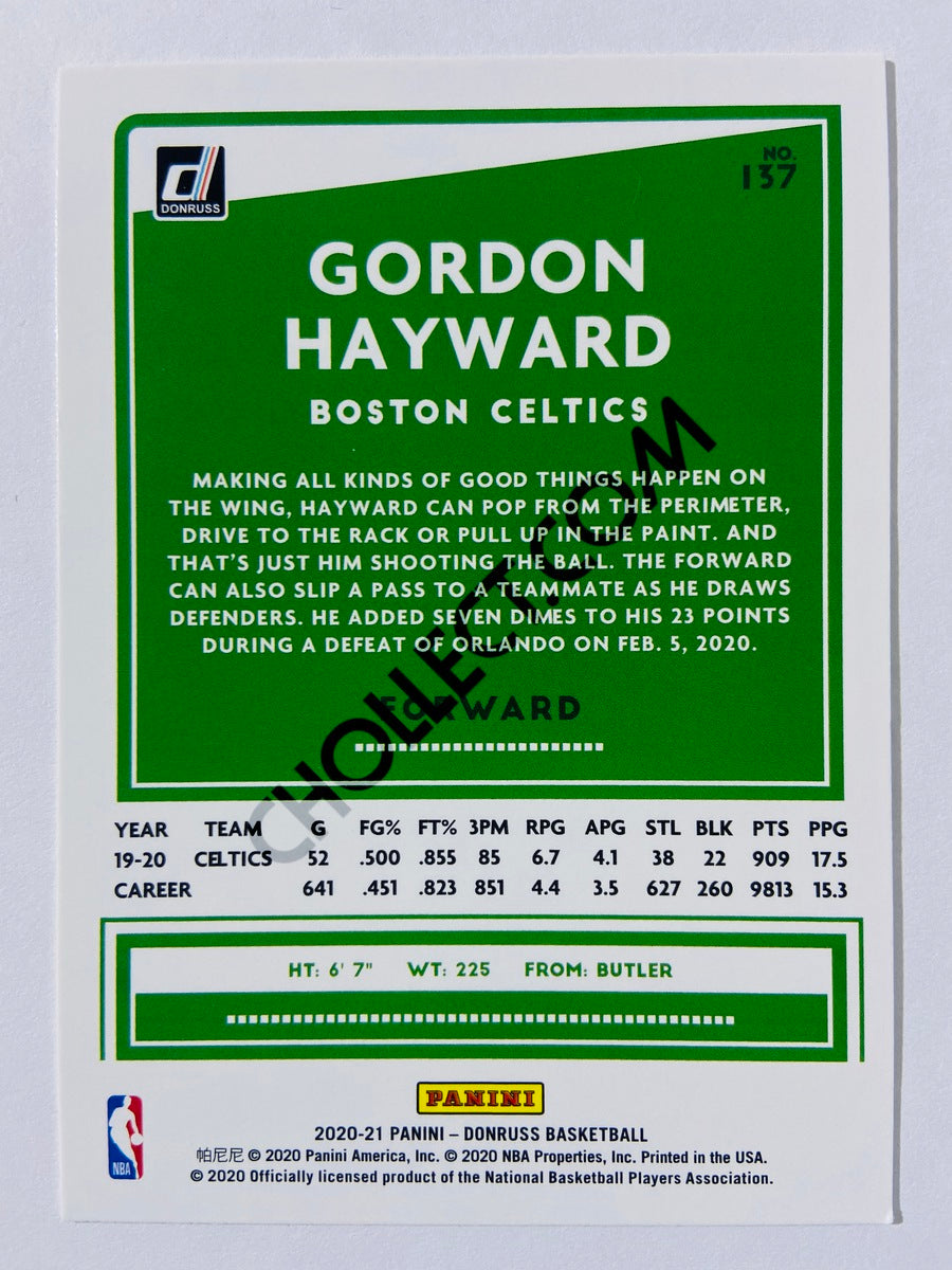 Gordon Hayward - Boston Celtics 2020-21 Panini Donruss #137