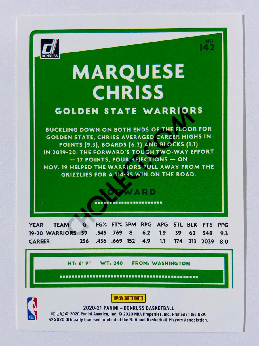 Marquese Chriss - Golden State Warriors 2020-21 Panini Donruss #142