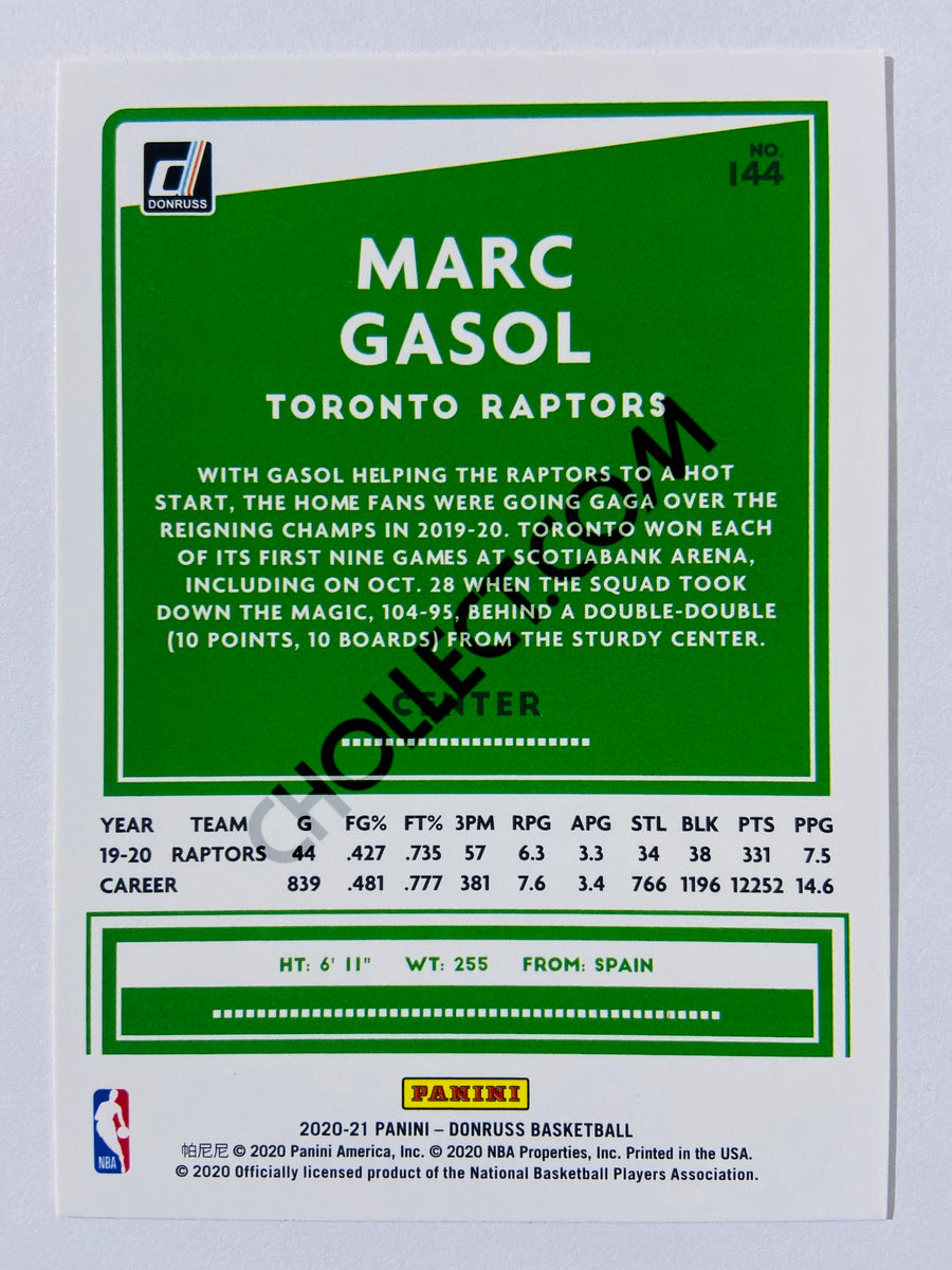 Marc Gasol - Toronto Raptors 2020-21 Panini Donruss #144